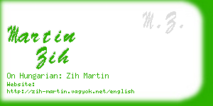 martin zih business card